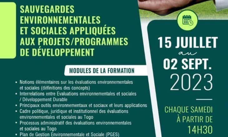 Formation En Sauvegardes Environnementales Et Sociales Emploitogo Info