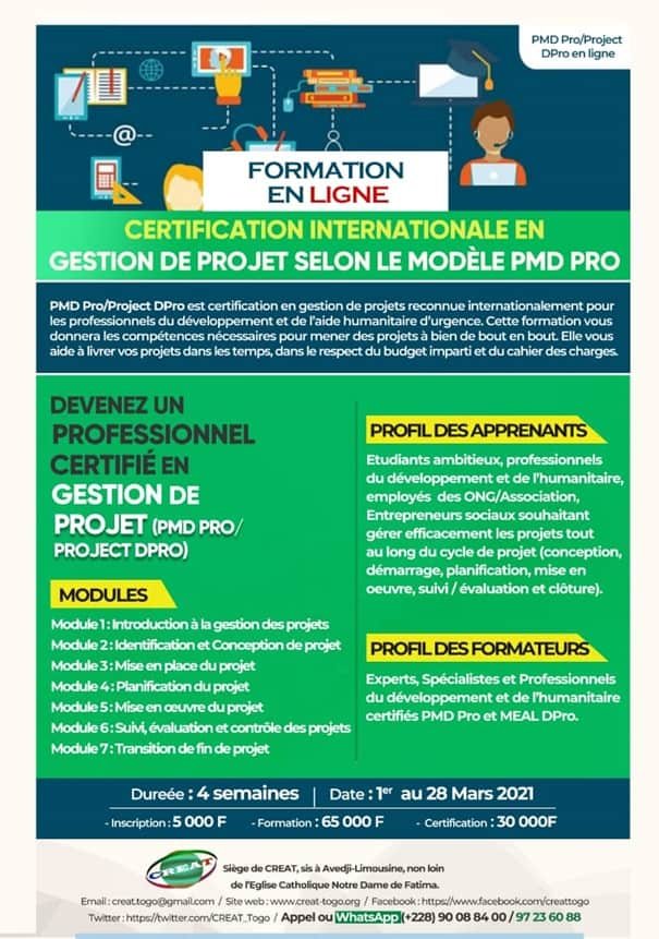 certification internationale en gestion de projet PMD PRO