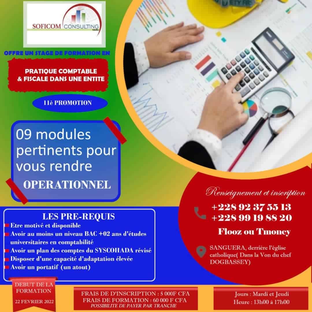 Stage de formation en pratique comptable et fiscale dans les entités