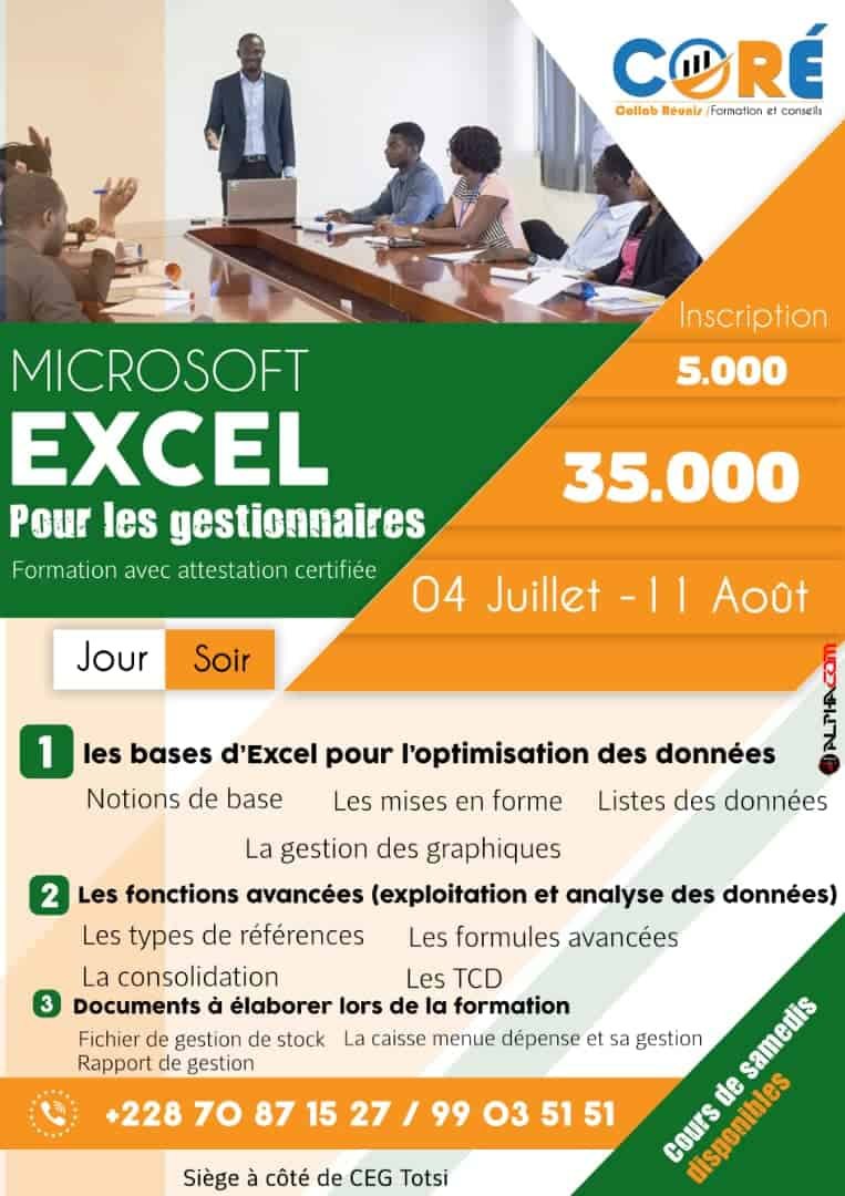 formation excel