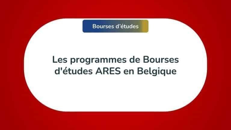 bourses études ARES Belgique