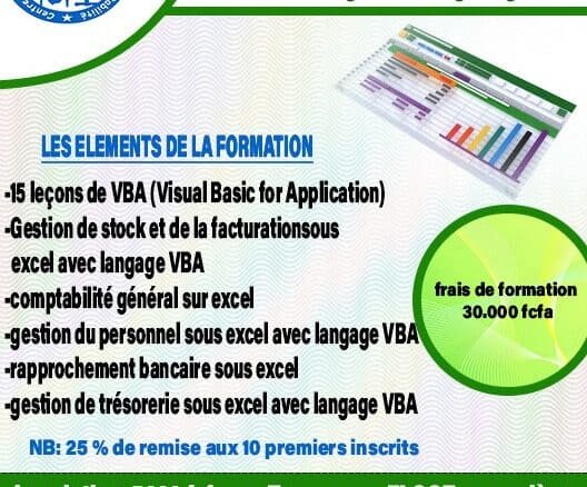 formation en excel de gestion