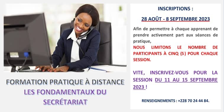 formation pratique à distance en secrétariat