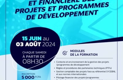 gestion administrative et financière des projets et programmes