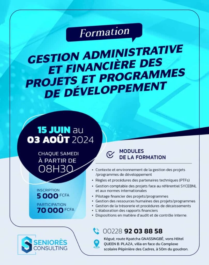 gestion administrative et financière des projets et programmes