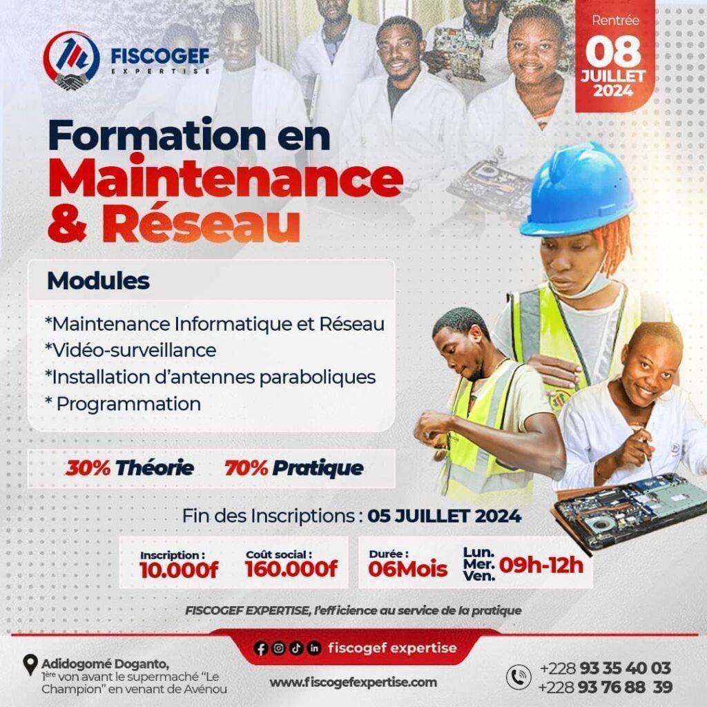 formation en maintenance réseau (06 mois)