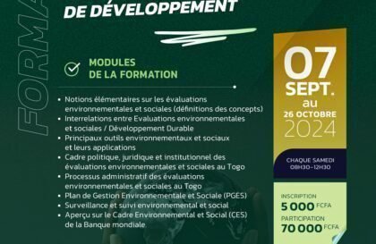 Formation en Sauvegardes Environnementales et Sociales Appliquées aux Projets