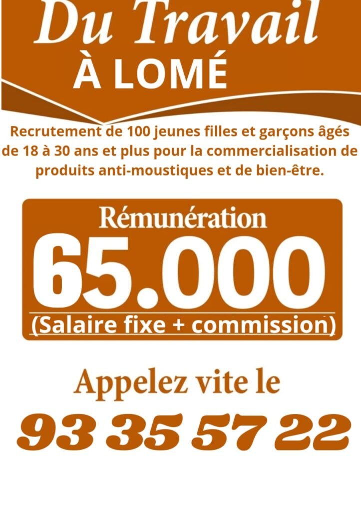 recrutement jeunes lomé