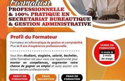 Formation professionnelle en secrétariat bureautique et gestion administrative