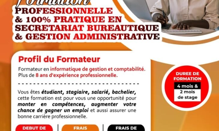 Formation professionnelle en secrétariat bureautique et gestion administrative