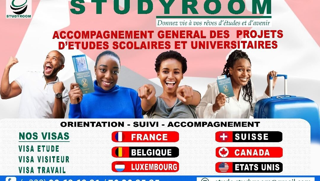 Voyagez, Étudiez, Travaillez, avec Study Room