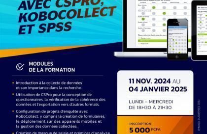 formation en collecte de données avec Cspro, Kobocollect et Spss