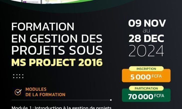 formation en gestion des projets sous ms project 2016