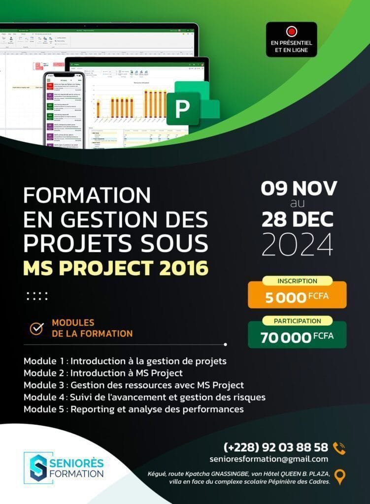 formation en gestion des projets sous ms project 2016