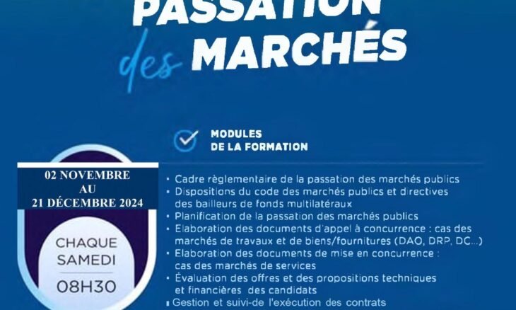 formation en passation des marchés publics