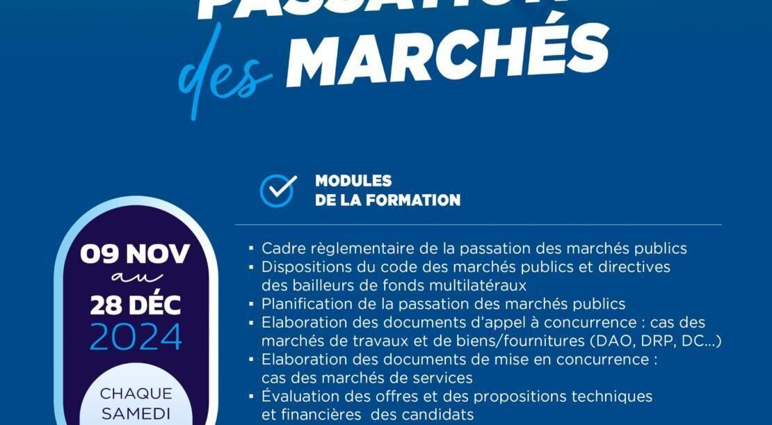 formation passation des marchés publics