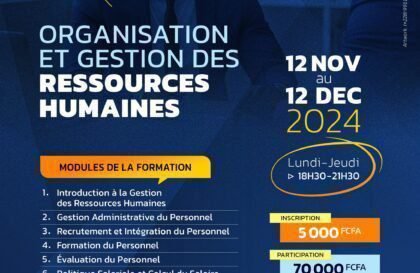 formation professionnelle en organisation et gestion des ressources humaines