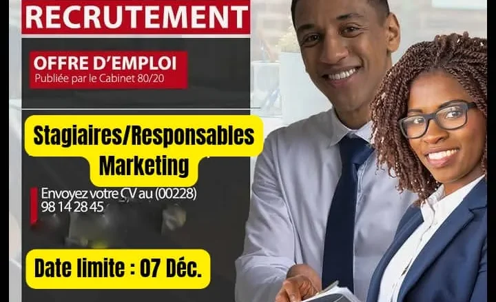 Stage et poste de responsable en marketing