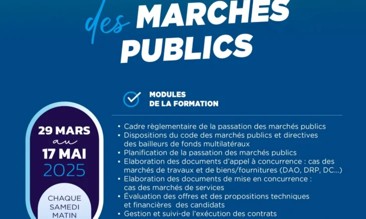 Formation en passation des marchés publics