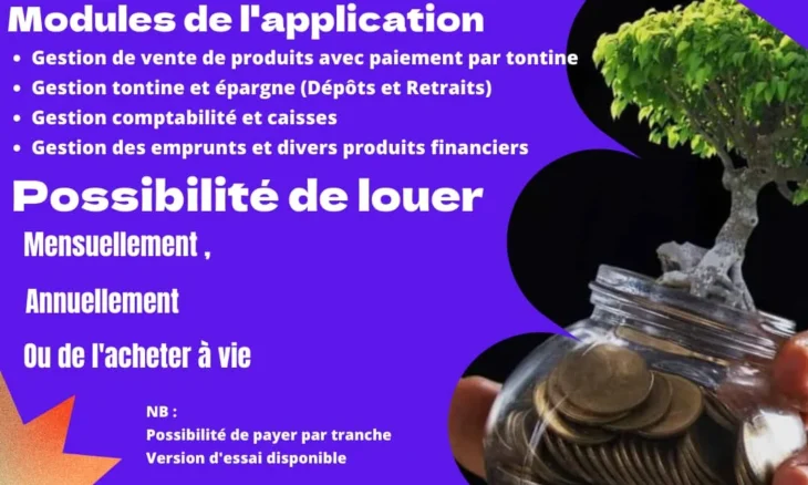 application de gestion de microfinance