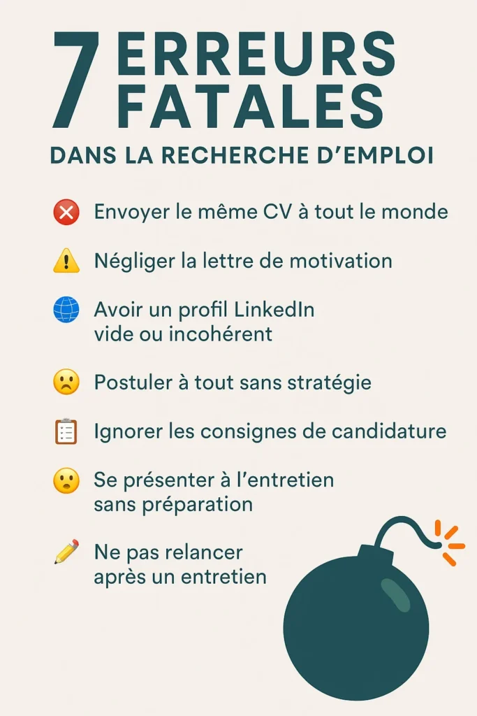 erreur recherche d'emploi à éviter
