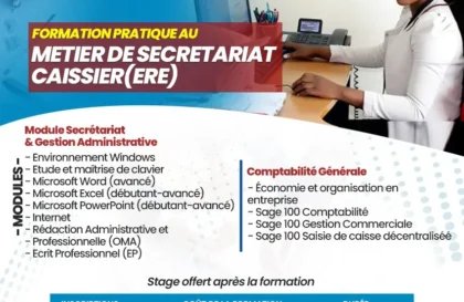 formation pratique au métier de secrétariat caissier