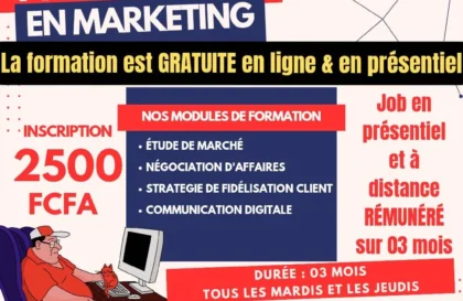 Formation pro en MARKETING avec emploi garanti !