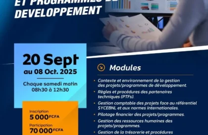 Formation en gestion administrative et financière des projets