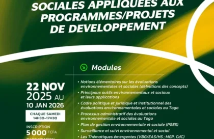 Formation en sauvegardes environnementales et sociales