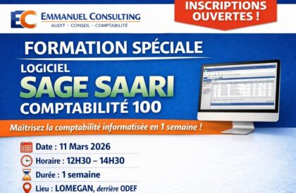 Formation sur le logiciel SAGE SAARI COMPTABILITÉ
